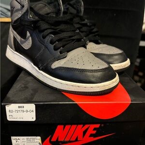 Nike Black and Gray High-Top Sneakers